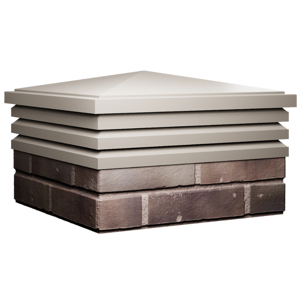 Колпак Zking Бона ХайТек Бежевый на столб 2х2 кирпича (513х513мм) в Феодосии фото