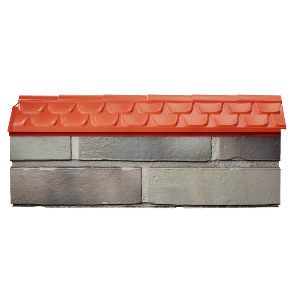 Парапет Zking Эльбрус Красный с посадкой на 0.5 кирпича (130мм) в Феодосии фото