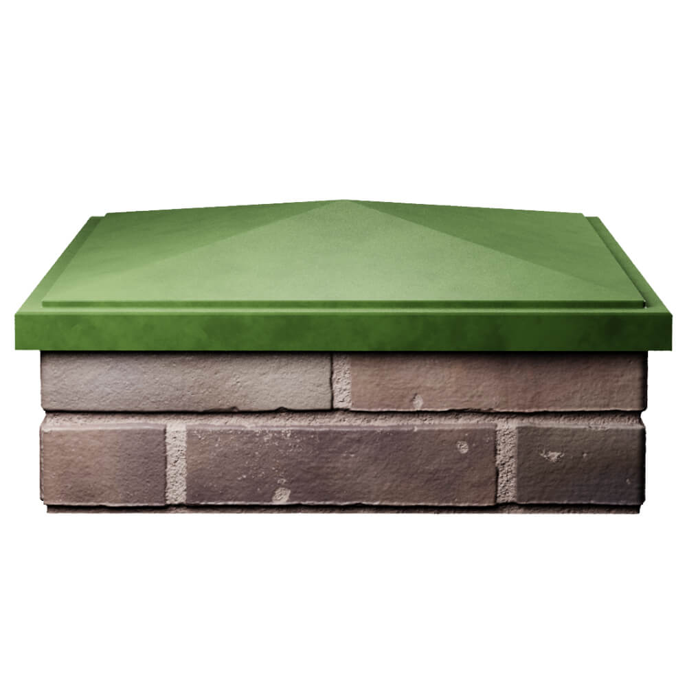 Колпак Zking БонаМоно Зеленый на столб 2х2 кирпича (515х515, 530х530мм) Феодосия фото