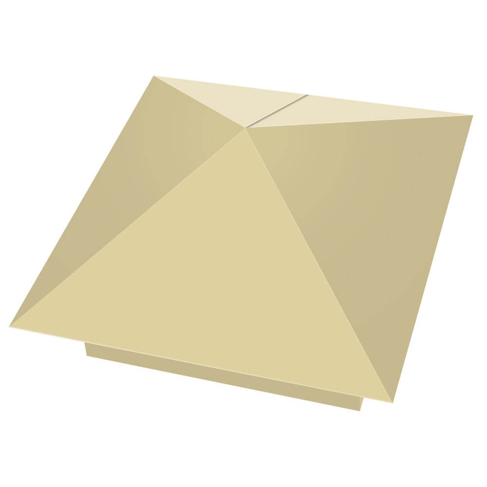 Колпак металлический 400х400мм RAL1014 Бежевый заборный Феодосия фото