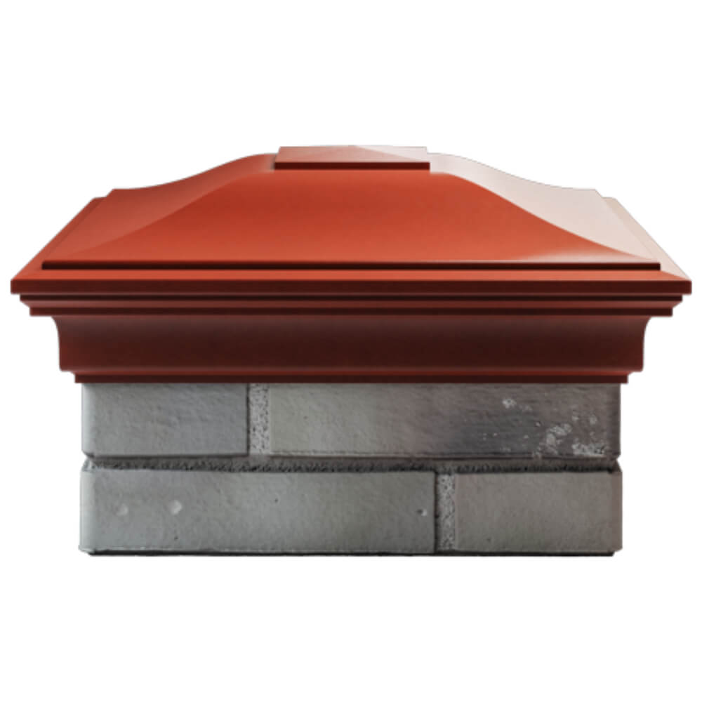 Колпак Zking Монблан Красный на столб 1.5х1.5 кирпича (385х385мм) Феодосия фото