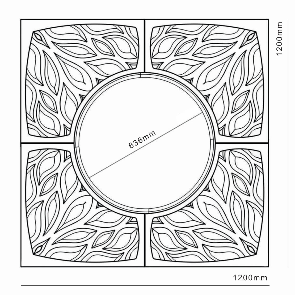 Приствольная решетка для дерева ZKING CRUST 1.2х1.2м Черная в Феодосии фото