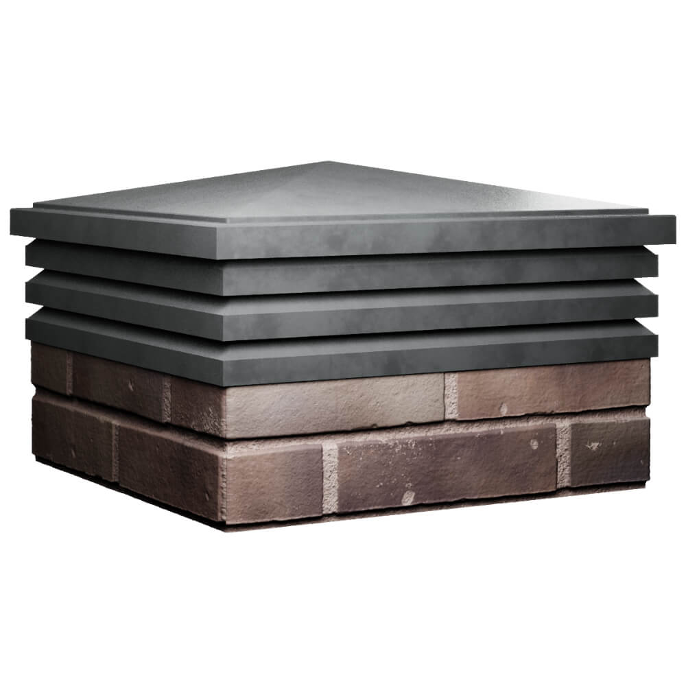 Колпак Zking Бона ХайТек Серый на столб 2х2 кирпича (513х513мм) в Феодосии фото