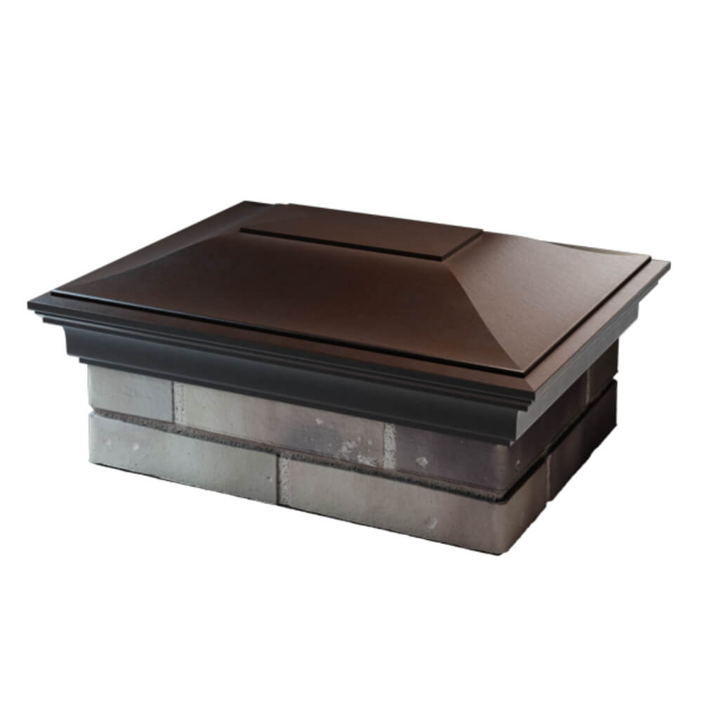 Колпак Zking Монблан Коричневый на столб 2х1.5 кирпича (515х385мм) в Феодосии фото