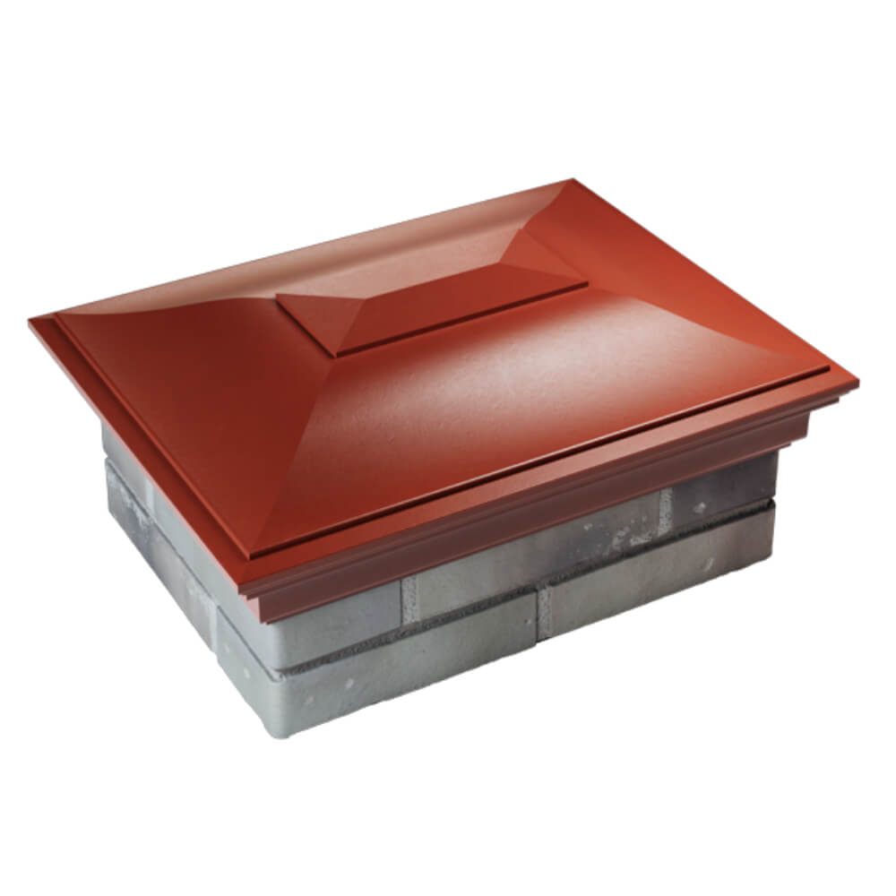 Колпак Zking Монблан Красный на столб 2х1.5 кирпича (515х385мм) Феодосия фото