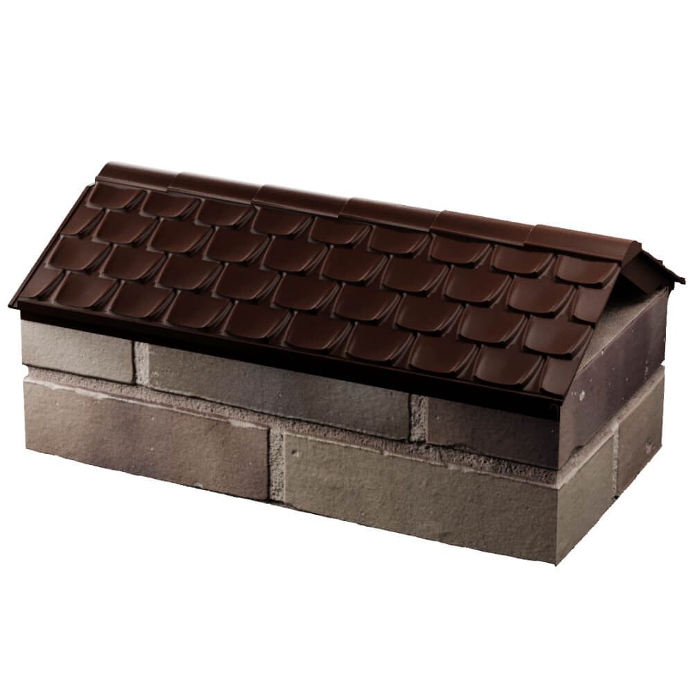 Парапет Zking Эльбрус Коричневый с посадкой на 1 кирпич (255мм) в Феодосии фото