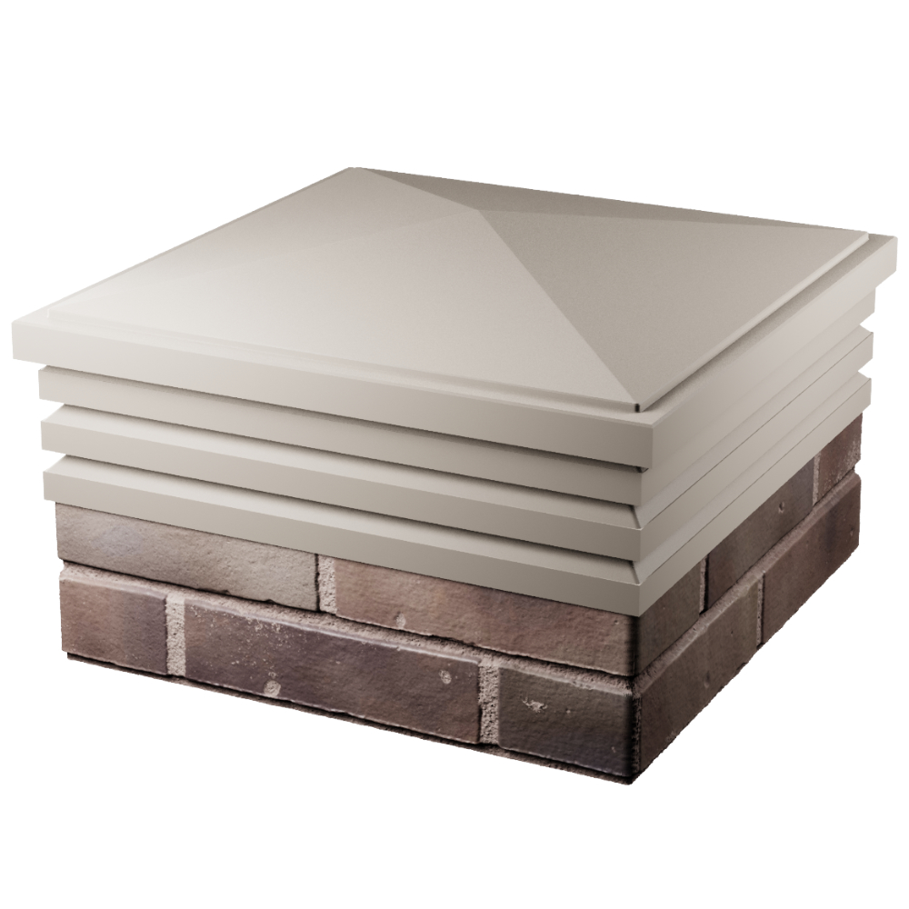 Колпак Zking Бона ХайТек Бежевый на столб 2х2 кирпича (513х513мм) в Феодосии фото