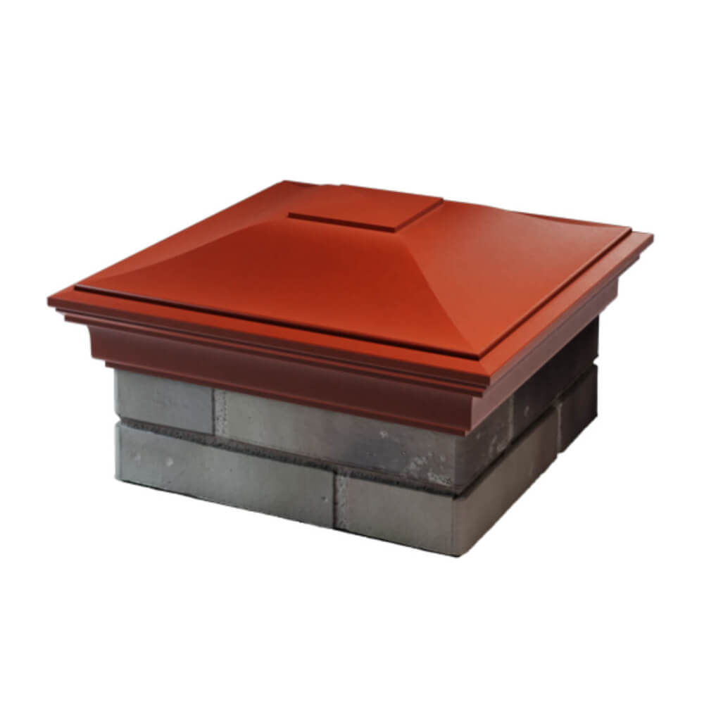 Колпак Zking Монблан Красный на столб 1.5х1.5 еврокирпича 0.7НФ (355х355мм) в Феодосии фото