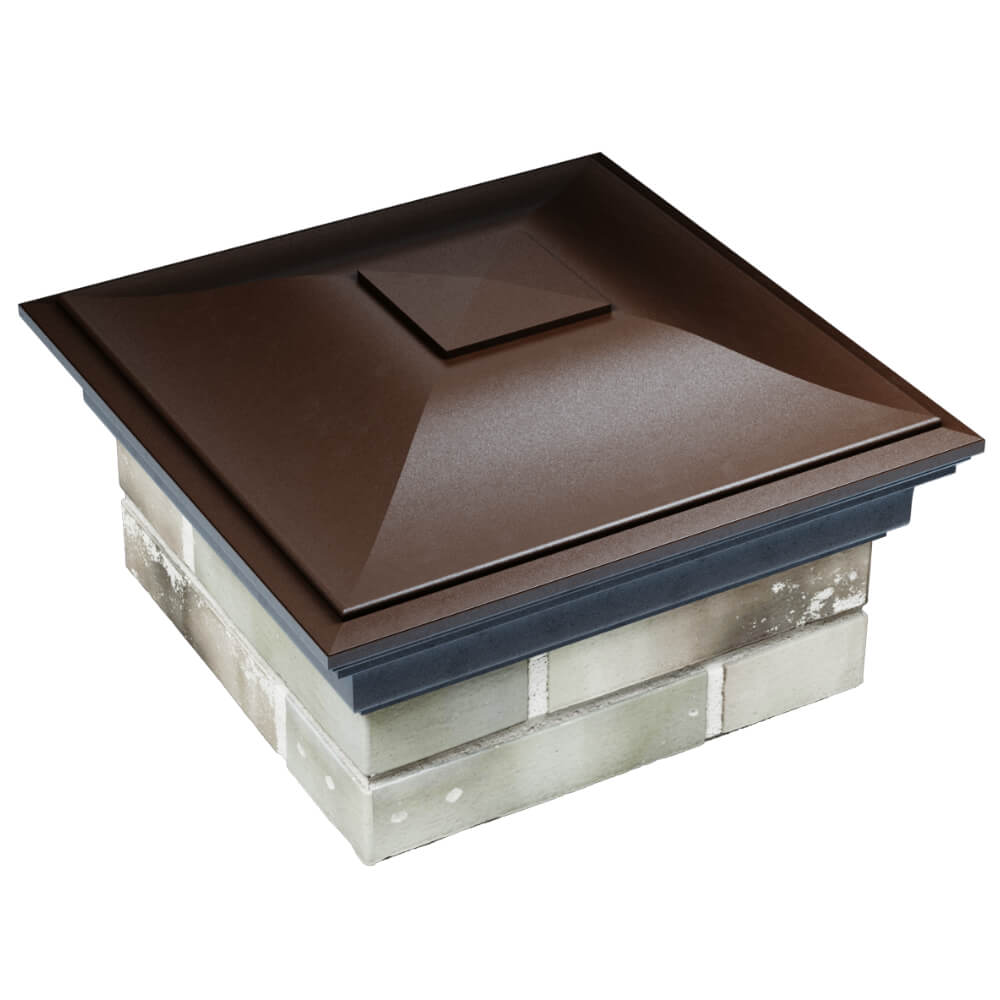 Колпак Zking Монблан Коричневый на столб 1.5х1.5 кирпича (385х385мм) в Феодосии фото