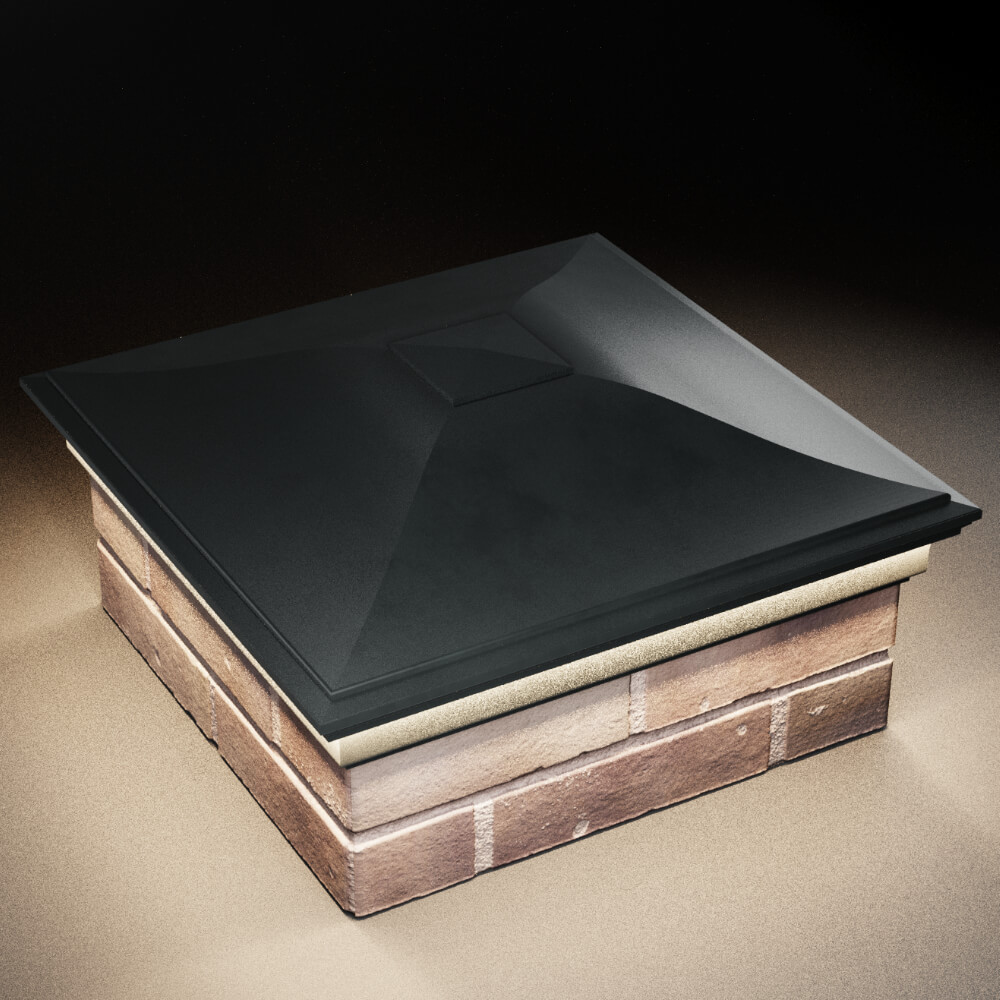 Колпак Zking Монблан Черный на столб 2х2 кирпича (515х515мм) c подсветкой в Феодосии фото