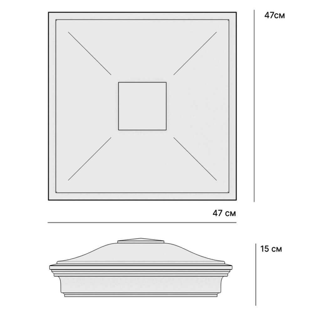 Колпак Zking Монблан Коричневый на столб 1.5х1.5 кирпича (385х385мм) в Феодосии фото