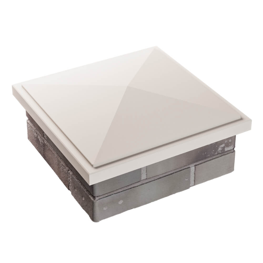 Колпак Zking БонаМоно Бежевый на столб 1.5х1.5 кирпича (385х385, 400х400мм) в Феодосии фото