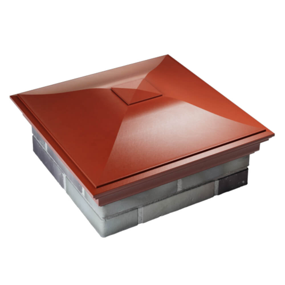 Колпак Zking Монблан Красный на столб 2х2 кирпича (515х515мм) Феодосия фото