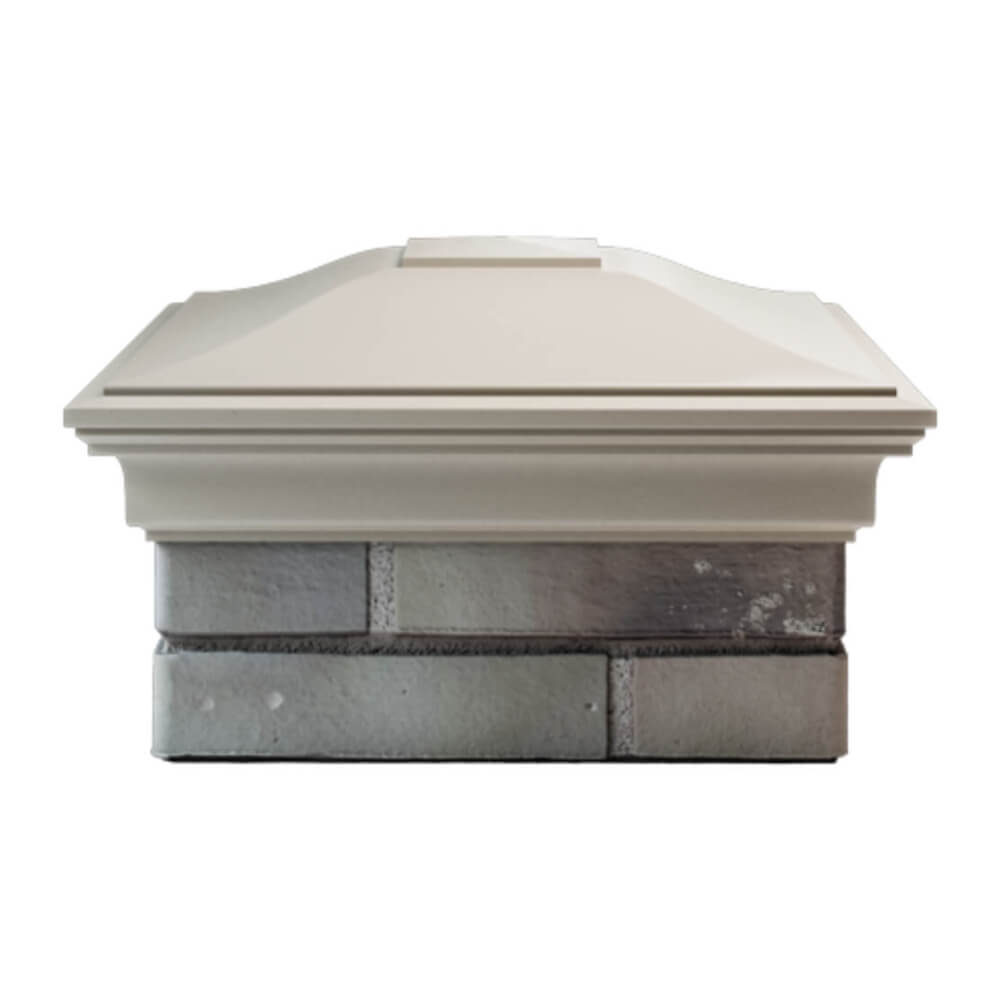 Колпак Zking Монблан Бежевый на столб 1.5х1.5 еврокирпича 0.7НФ (355х355мм) Феодосия фото