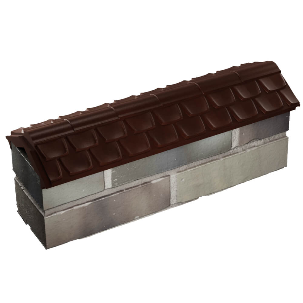 Парапет Zking Эльбрус Коричневый с посадкой на 0.5 кирпича (130мм) в Феодосии фото