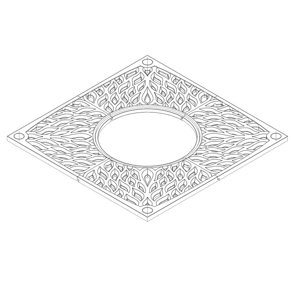 Приствольная решетка для дерева ZKING CRUST 2х2м Черная в Феодосии фото