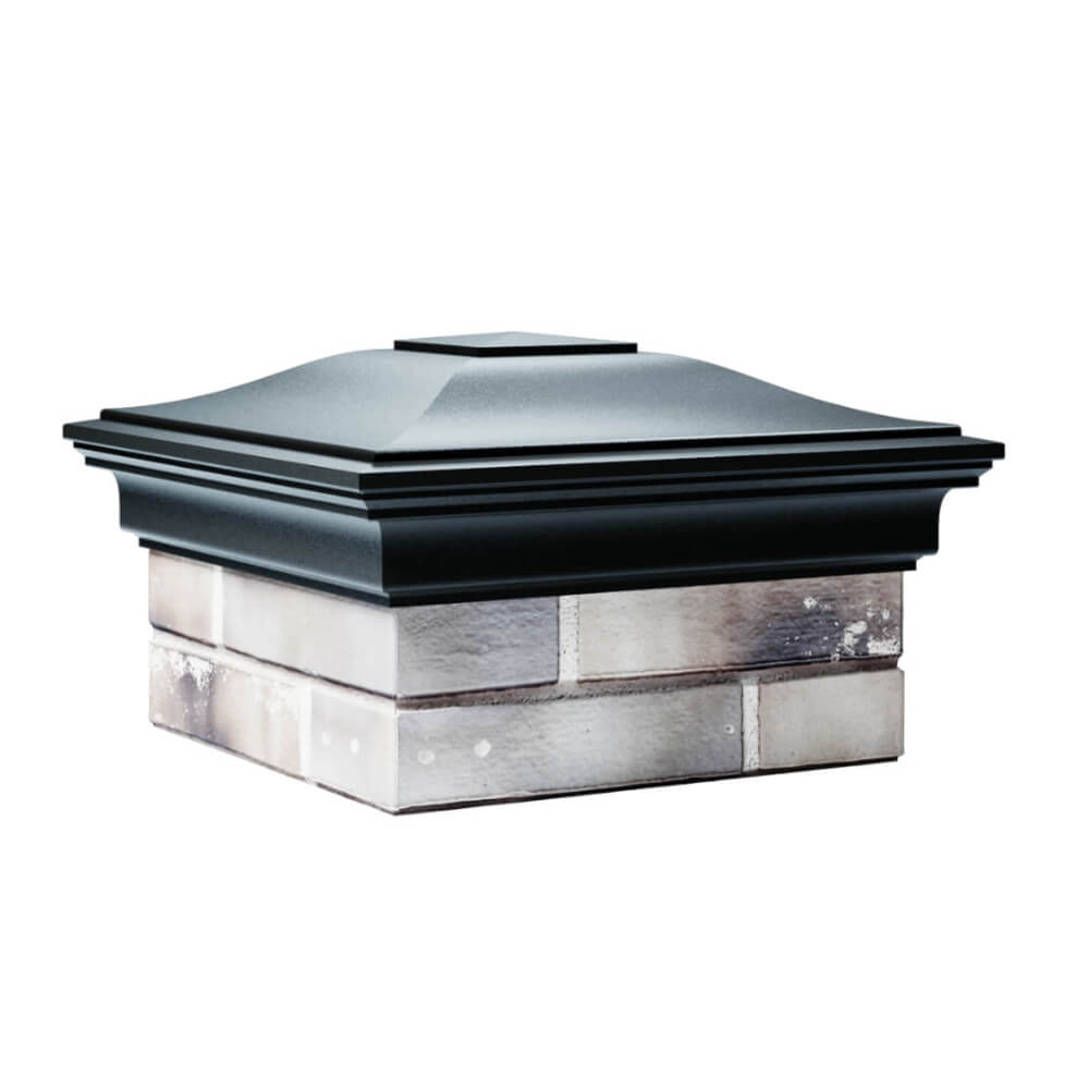 Колпак Zking Монблан Черный на столб 1.5х1.5 еврокирпича 0.7НФ (355х355мм) в Феодосии фото