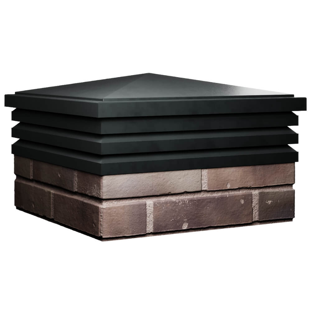 Колпак Zking Бона ХайТек Черный на столб 2х2 кирпича (513х513мм) в Феодосии фото