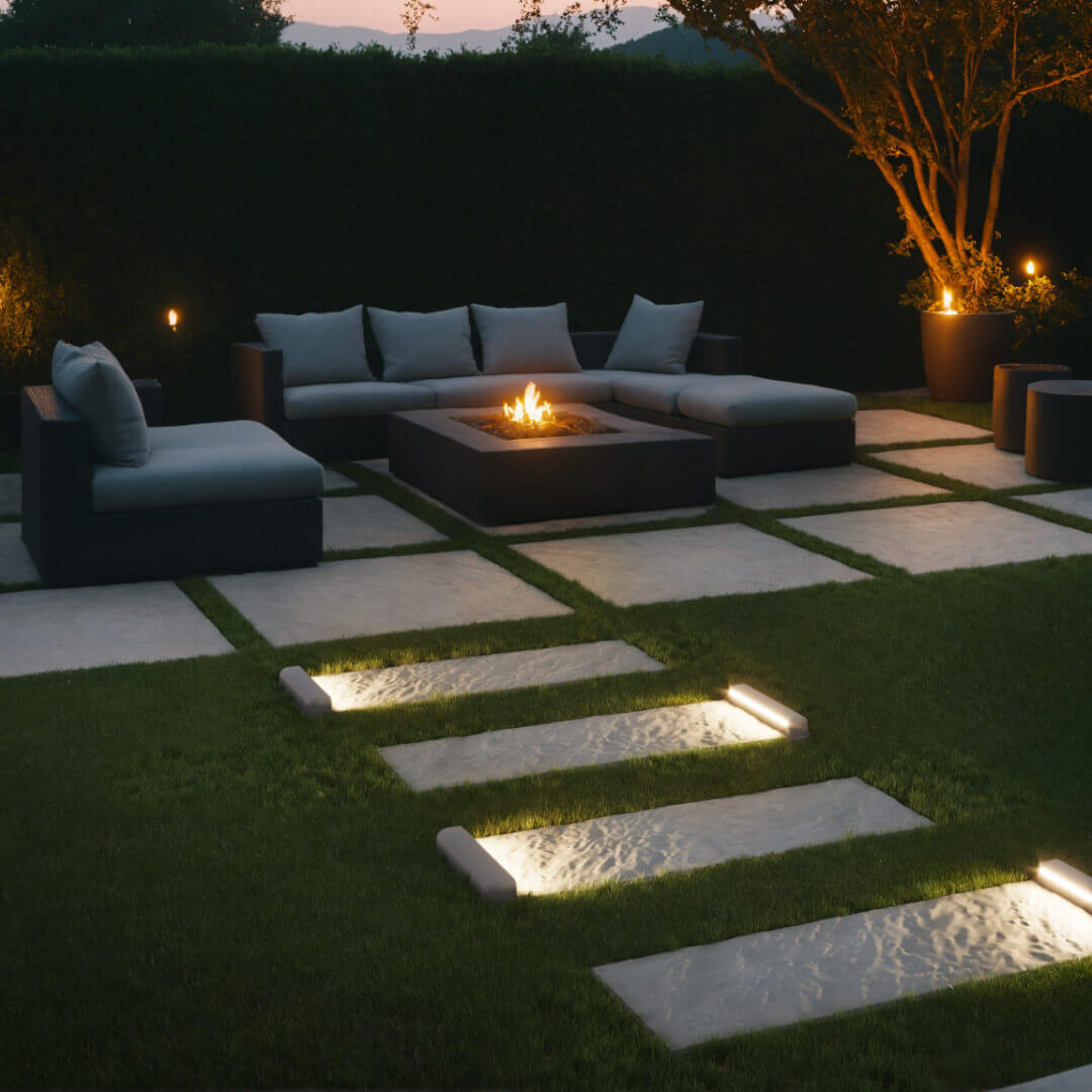 LED Светильник для шаговой плиты STONE Светлая Галька 330х75х98мм в Феодосии фото