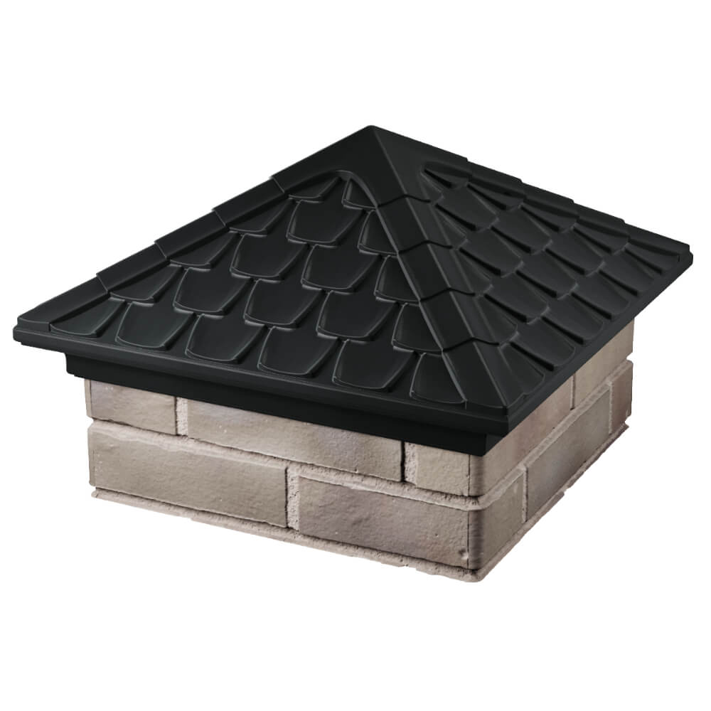 Колпак Zking Эльбрус Черный на столб 1.5х1.5 кирпича (385х385мм) в Феодосии фото