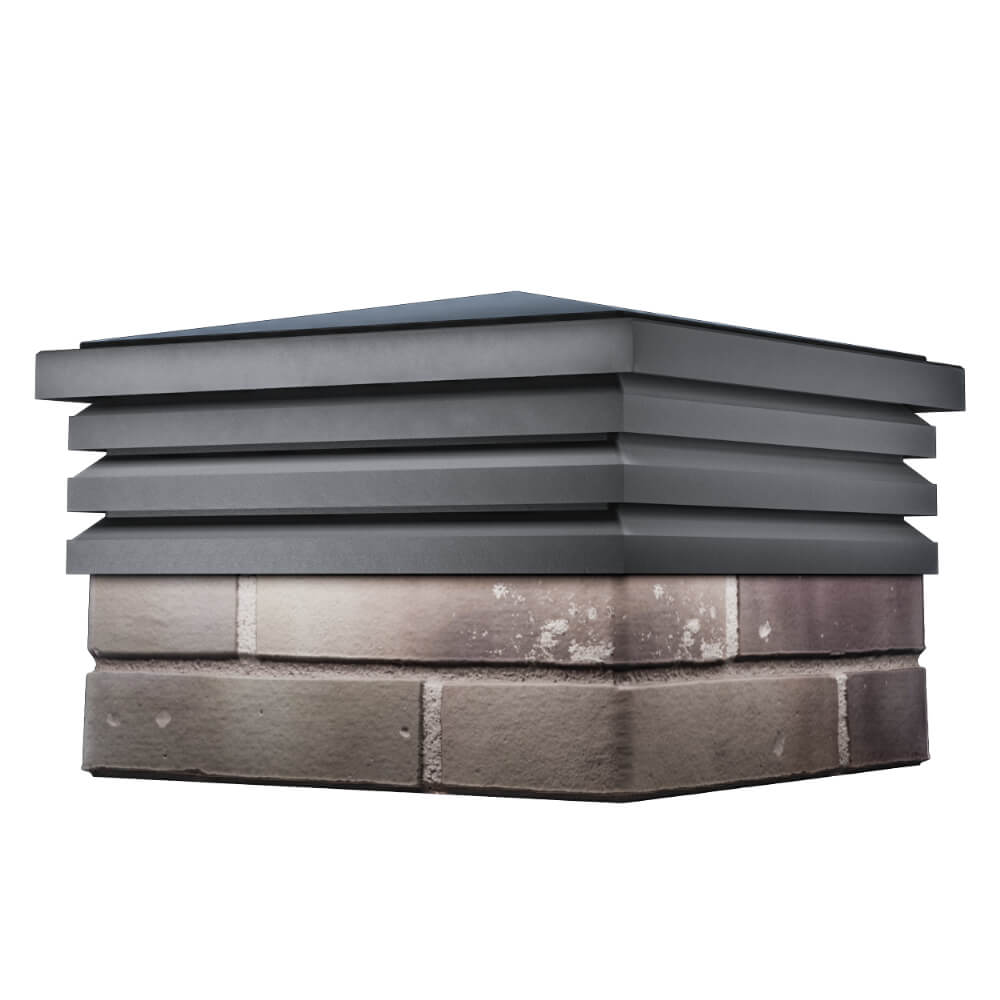 Колпак Zking Бона ХайТек Серый на столб 1.5х1.5 кирпича (385х385мм) в Феодосии фото