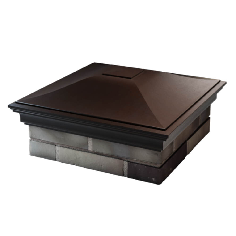 Колпак Zking Монблан Коричневый на столб 2х2 кирпича (515х515мм) в Феодосии фото
