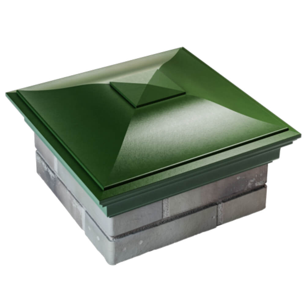 Колпак Zking Монблан Зеленый на столб 1.5х1.5 кирпича (385х385мм) в Феодосии фото