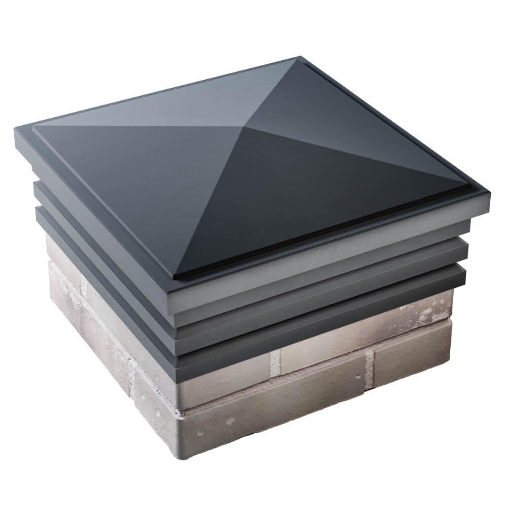 Колпак Zking Бона ХайТек Серый на столб 1.5х1.5 кирпича (385х385мм) в Феодосии фото