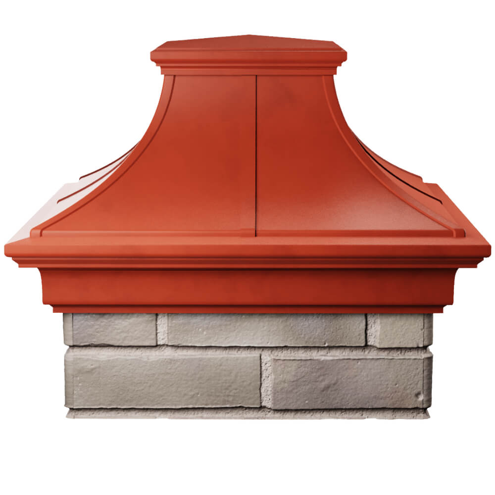 Колпак Zking Монблан Премиум Красный на столб 1.5х1.5 кирпича (385х385мм) Феодосия фото
