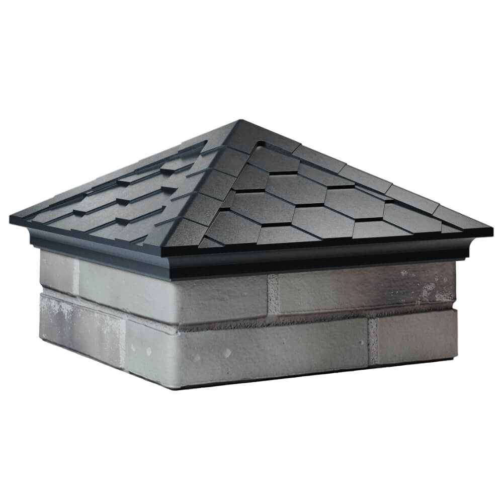 Колпак Zking Эверест Черный на столб 1.5х1.5 кирпича (390х390мм) в Феодосии фото