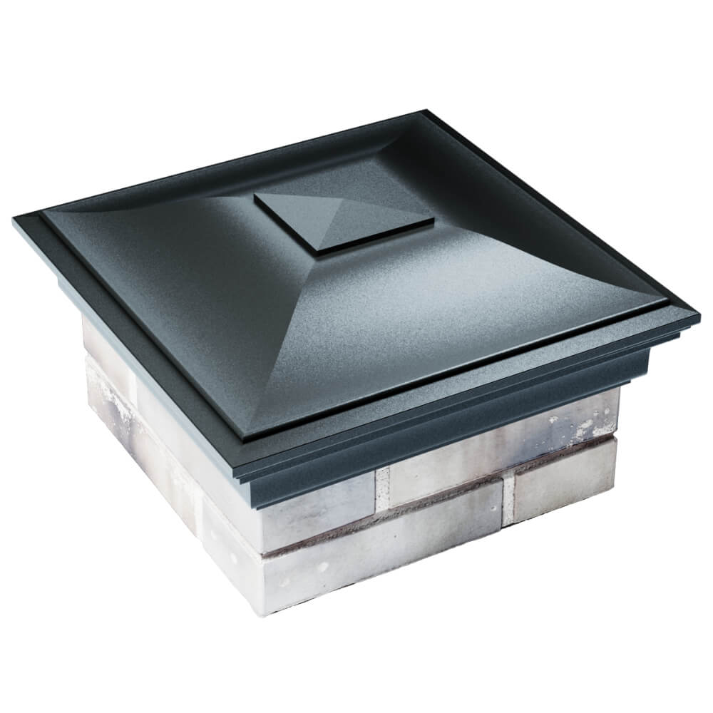 Колпак Zking Монблан Черный на столб 1.5х1.5 кирпича (385х385мм) в Феодосии фото