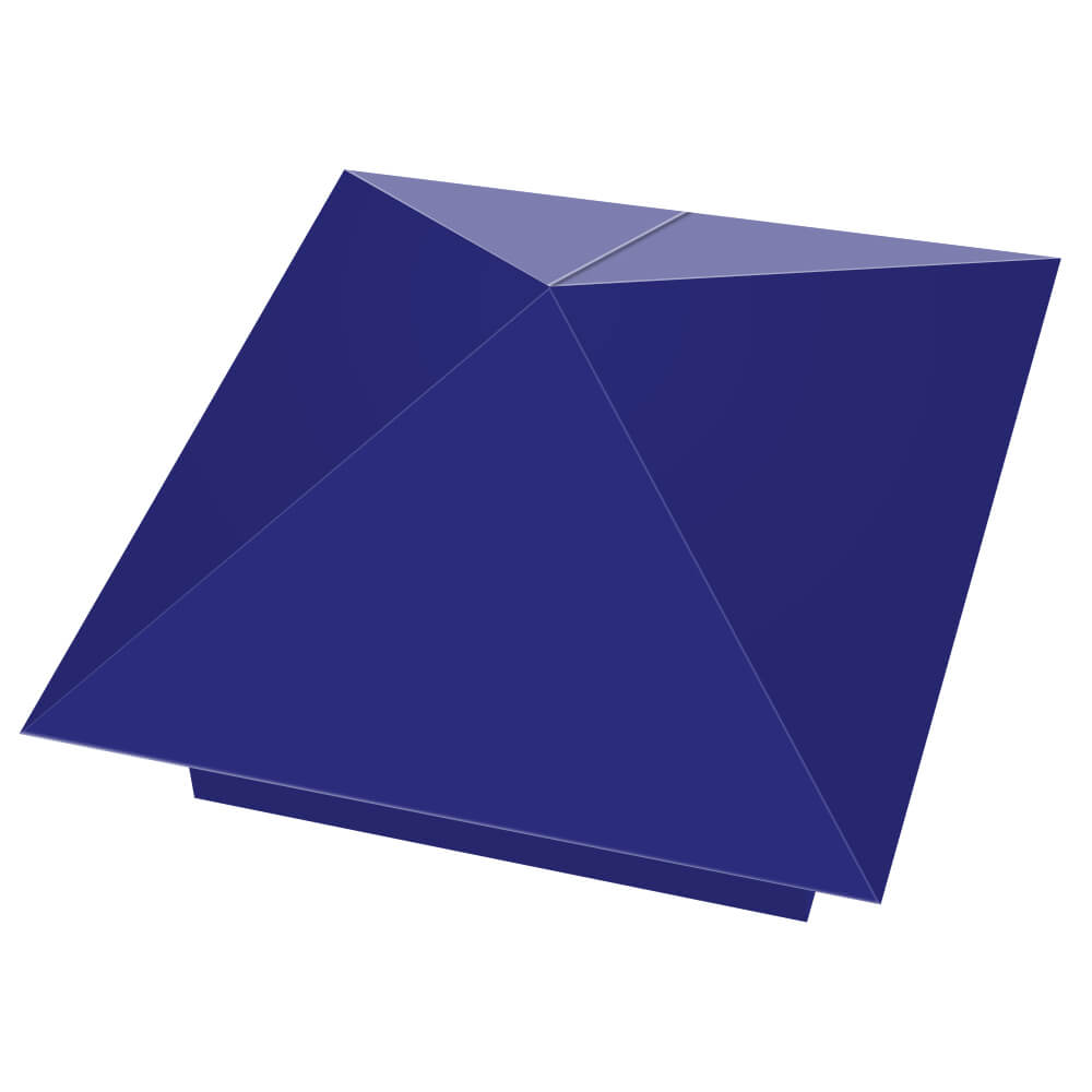 Колпак металлический 400х400мм RAL5002 Синий Ультрамарин заборный Феодосия фото