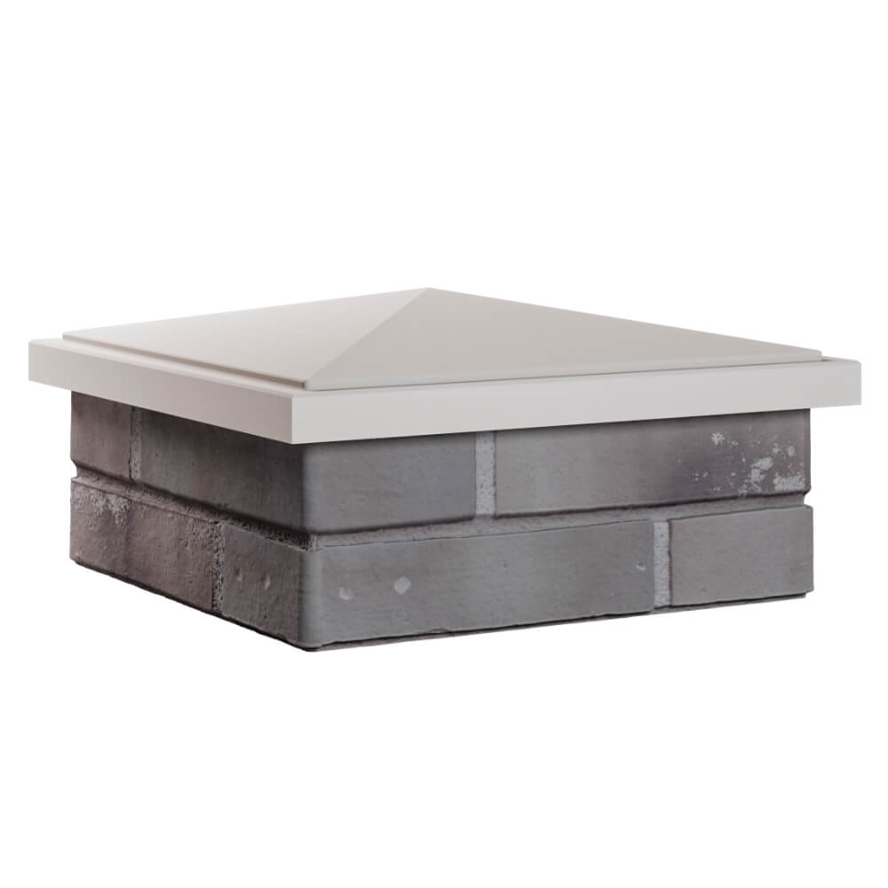 Колпак Zking БонаМоно Бежевый на столб 1.5х1.5 кирпича (385х385, 400х400мм) в Феодосии фото