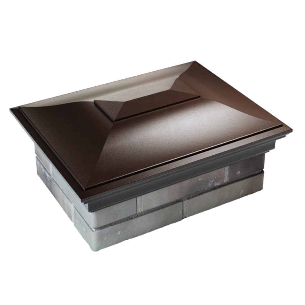 Колпак Zking Монблан Коричневый на столб 2х1.5 кирпича (515х385мм) Феодосия фото