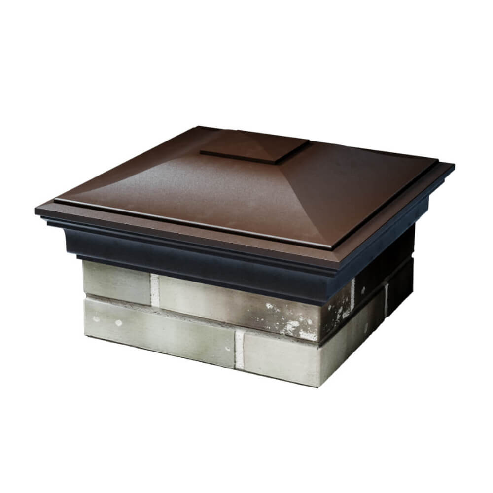 Колпак Zking Монблан Коричневый на столб 1.5х1.5 еврокирпича 0.7НФ (355х355мм) в Феодосии фото