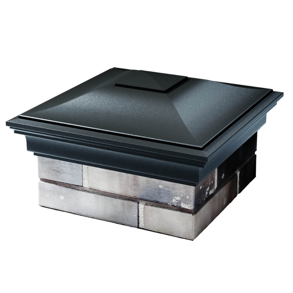 Колпак Zking Монблан Черный на столб 1.5х1.5 кирпича (385х385мм) в Феодосии фото