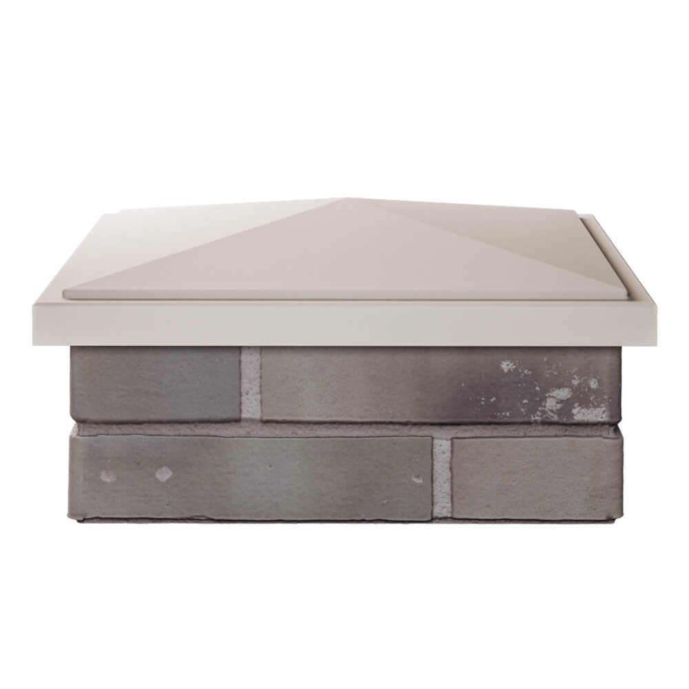 Колпак Zking БонаМоно Бежевый на столб 1.5х1.5 кирпича (385х385, 400х400мм) Феодосия фото