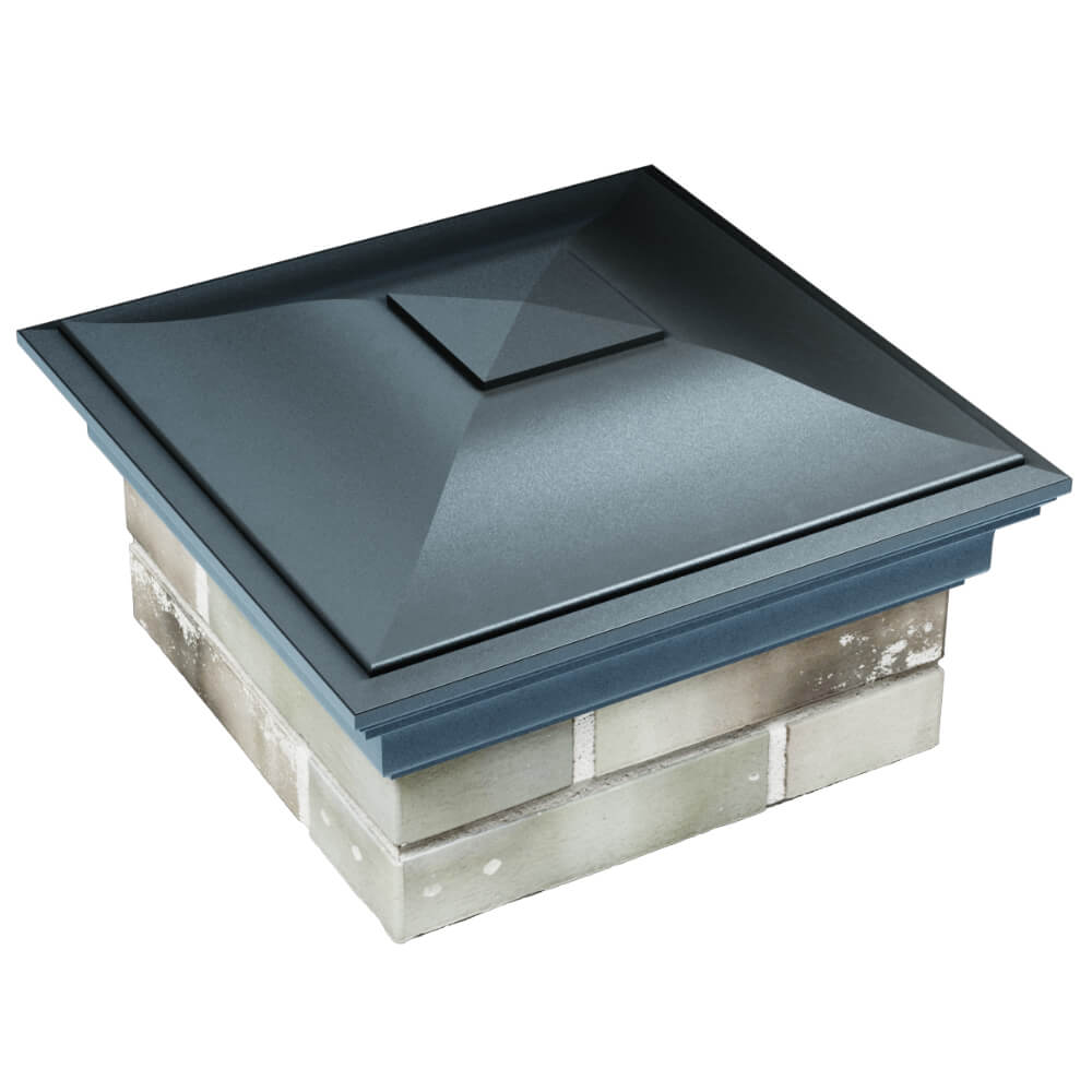 Колпак Zking Монблан Серый на столб 1.5х1.5 кирпича (385х385мм) в Феодосии фото