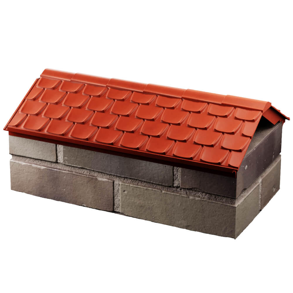 Парапет Zking Эльбрус Красный с посадкой на 1 кирпич (255мм) в Феодосии фото