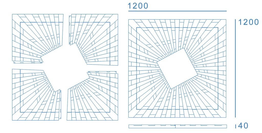 Приствольная решетка для дерева ZKING ATMOSPHERE 1.2х1.2м Зеленая в Феодосии фото