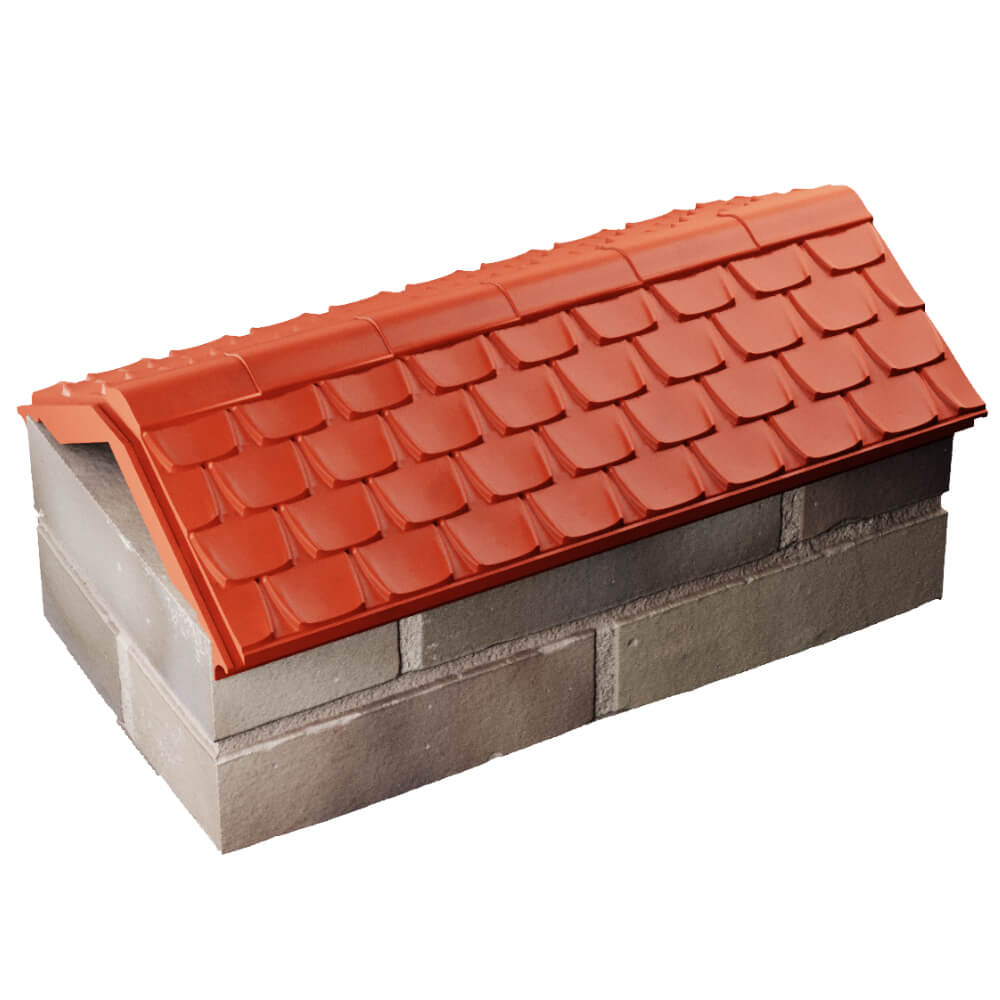 Парапет Zking Эльбрус Красный с посадкой на 1 кирпич (255мм) в Феодосии фото