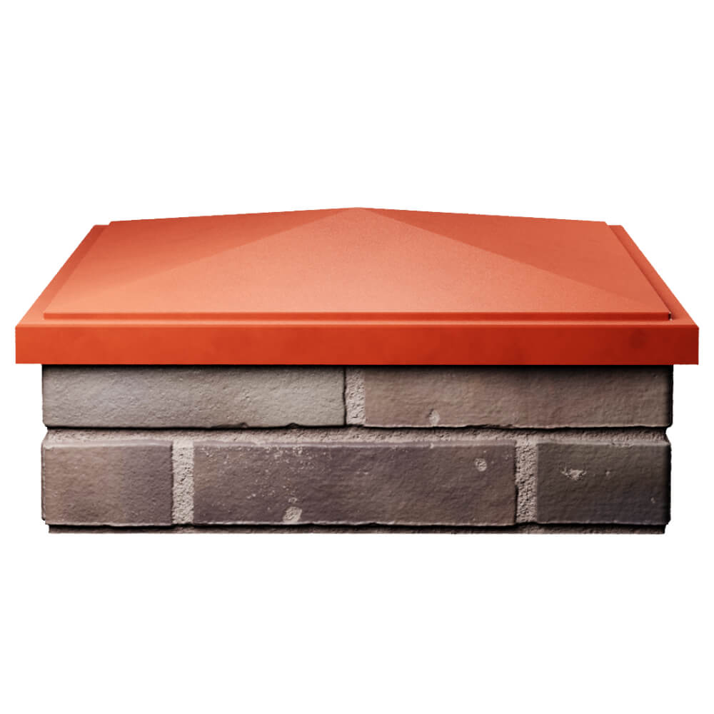 Колпак Zking БонаМоно Красный на столб 2х2 кирпича (515х515, 530х530мм) Феодосия фото