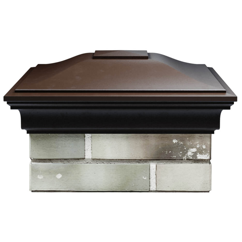 Колпак Zking Монблан Коричневый на столб 1.5х1.5 кирпича (385х385мм) Феодосия фото