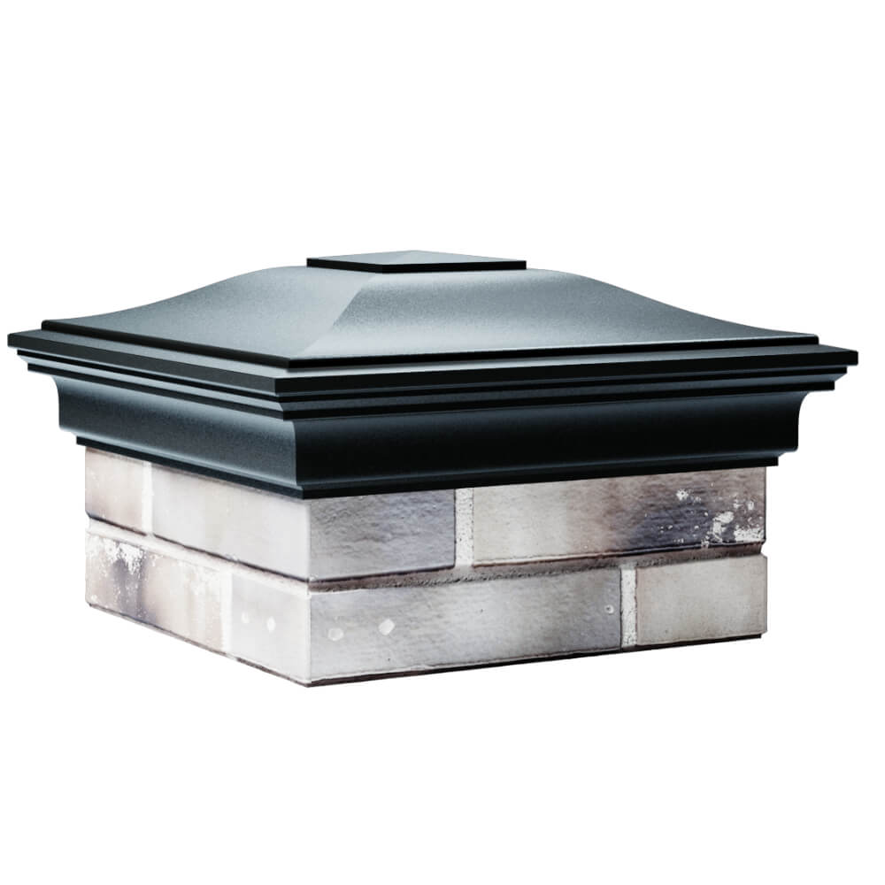 Колпак Zking Монблан Черный на столб 1.5х1.5 кирпича (385х385мм) в Феодосии фото