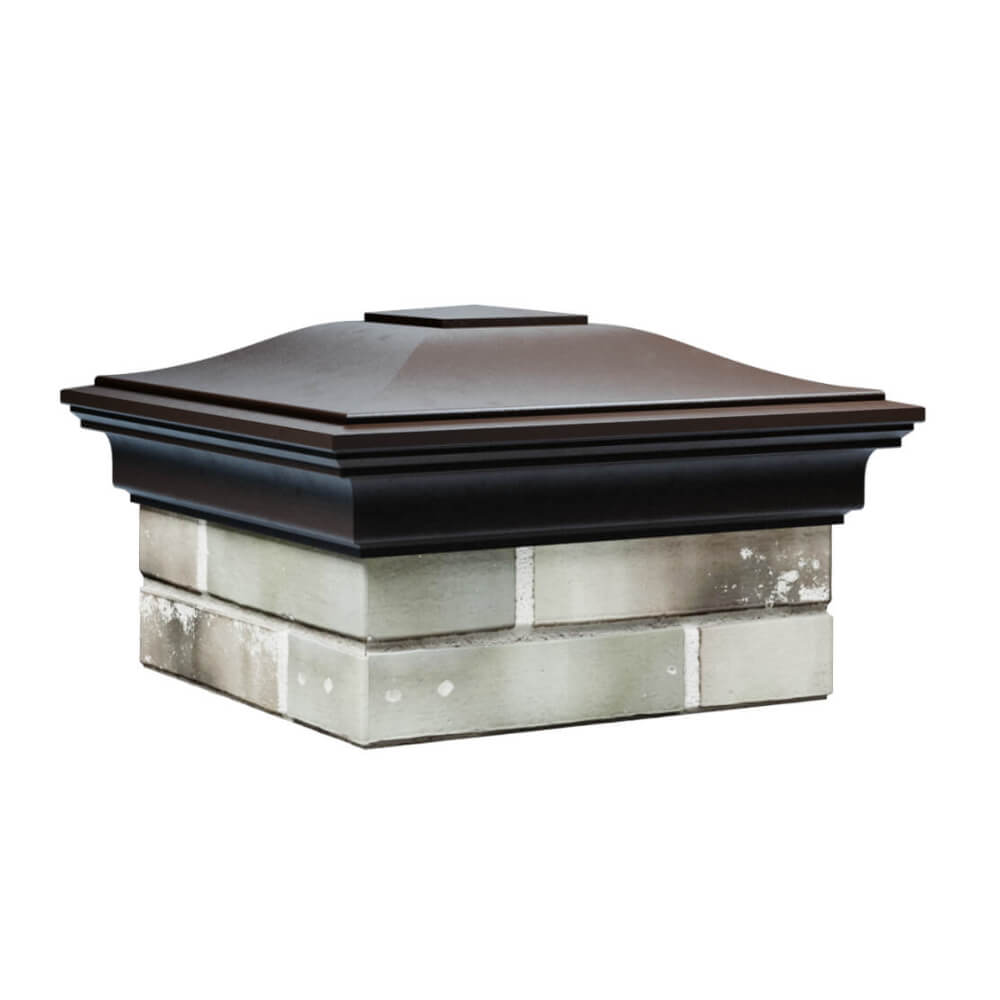 Колпак Zking Монблан Коричневый на столб 1.5х1.5 еврокирпича 0.7НФ (355х355мм) в Феодосии фото