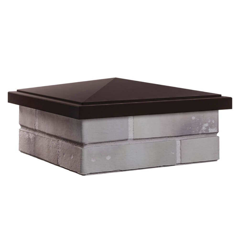 Колпак Zking БонаМоно Коричневый на столб 1.5х1.5 кирпича (385х385, 400х400мм) в Феодосии фото