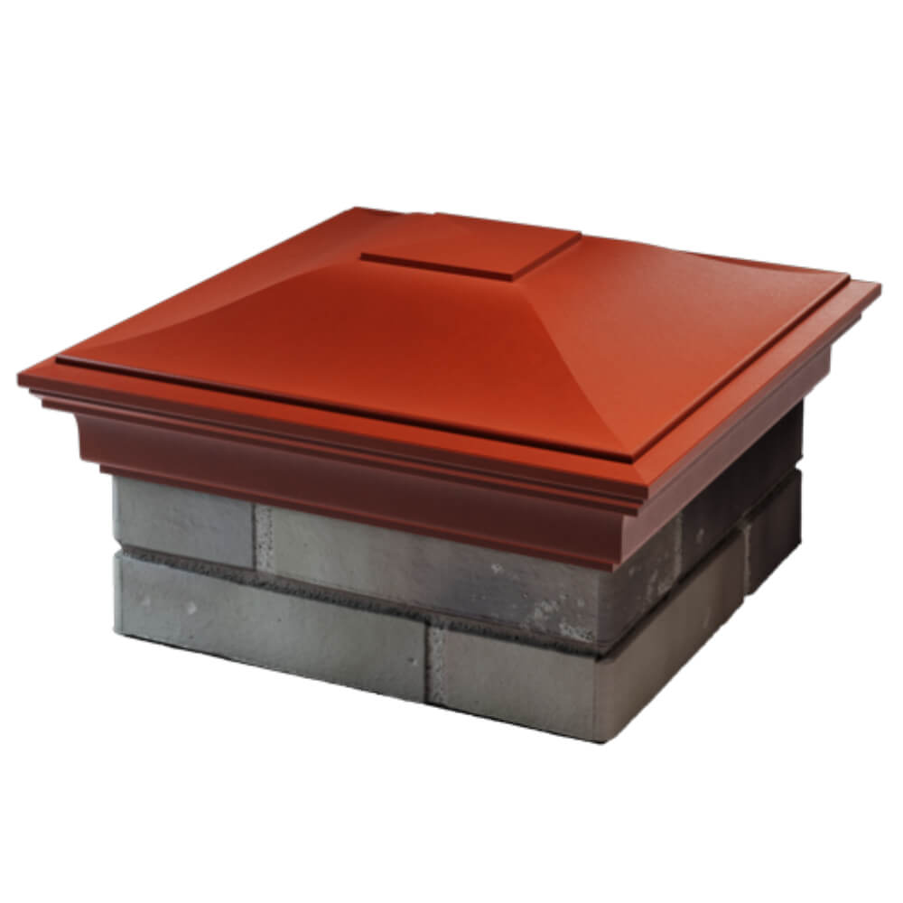 Колпак Zking Монблан Красный на столб 1.5х1.5 кирпича (385х385мм) в Феодосии фото