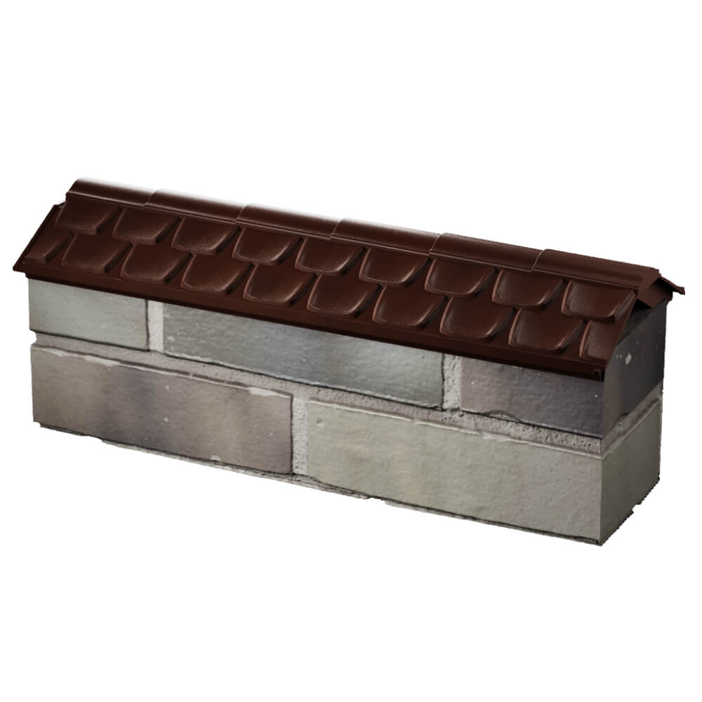 Парапет Zking Эльбрус Коричневый с посадкой на 0.5 кирпича (130мм) в Феодосии фото
