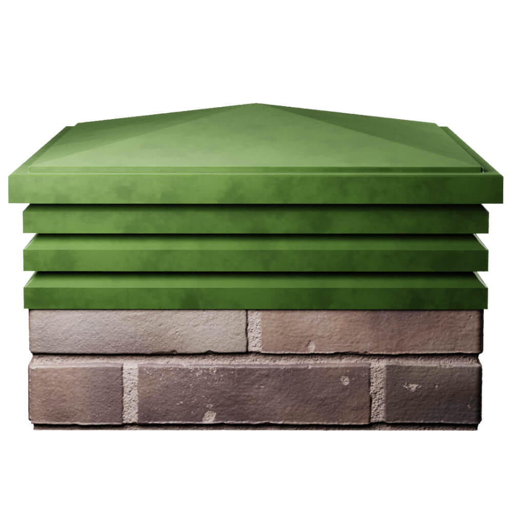 Колпак Zking Бона ХайТек Зеленый на столб 2х2 кирпича (513х513мм) Феодосия фото