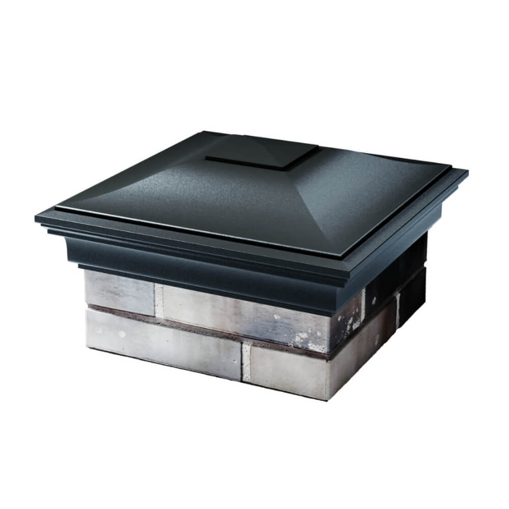 Колпак Zking Монблан Черный на столб 1.5х1.5 еврокирпича 0.7НФ (355х355мм) в Феодосии фото